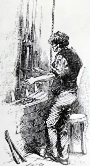 1866: Illustration showing Stamping patterns on metal