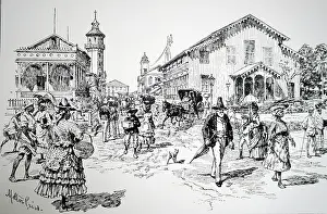 Georgetown: Illustration showing Street in GEORGETOWN, Guyana. 1888