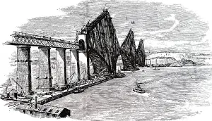 Cantilever: Illustration showing View of the Forth bridge