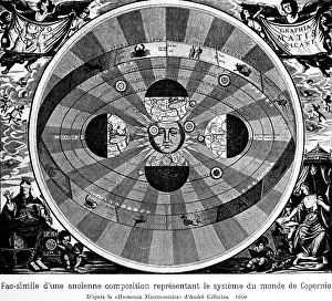 1660: Illustration showing View of the solar system