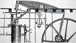 1826: Illustration showing Watt's steam engine