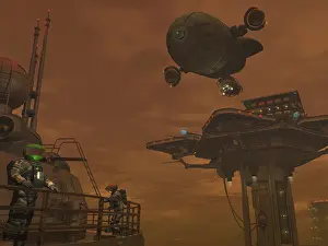 Exploitation: Illustration of a spacecraft and astronauts at a mining ?