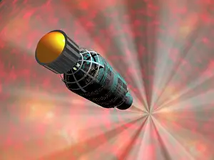 Probe: Illustration of a spacecraft travelling faster than the ?