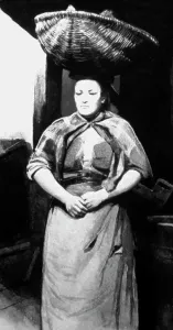 Cobden: Illustration of a tan carrier in the 1850s
