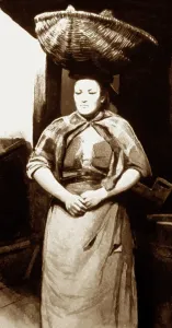 Cobden: Illustration of a tan carrier in the 1850s