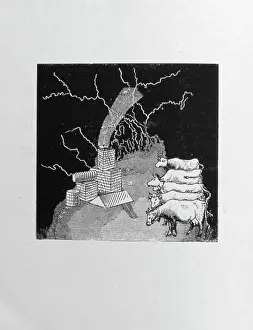 Misfortunes: Illustration and text from Les malheurs des immortels