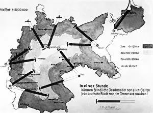 Potential: Illustration of the threat of air strikes on Germany
