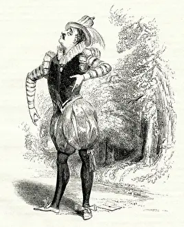 Malvolio: Illustration, Twelfth Night, by William Shakespeare