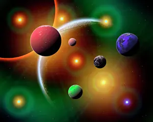 Milky: Illustration of the variations of stars and planets in the ?