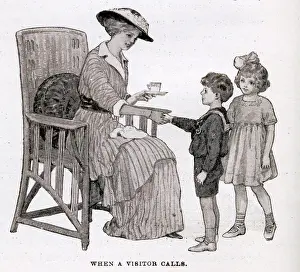 Etiquette: Illustration - When a visitor calls