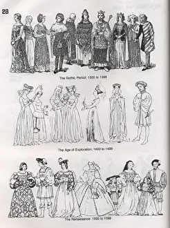 1300s: Illustrations of fashions through the ages