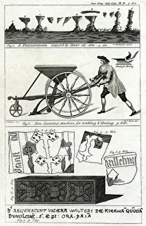 Hoeing: Three illustrations in The Gentleman's Magazine