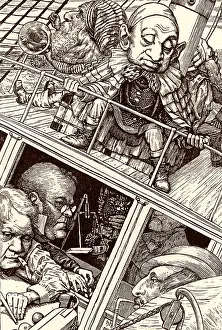 Billiard: One of the nine illustrations by Henry James Holiday