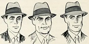 Homburg: Illustrations for men's hat styles