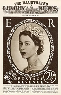 Farrar: ILN cover - first postage stamp of the reign QEII