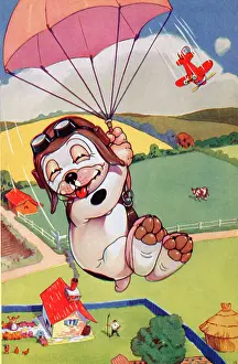 Dogs: I'm dropping in soon by G.E Studdy