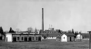 Konzentrationslager: An image of Dachau concentration camp shortly before its off