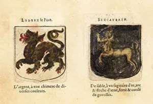 Chimera: Imaginary coats of arms of Lydeux the Strong and Sacanarbin