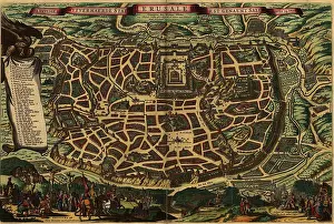 Imagined: Imagined map from 1650, depicting Jerusalem ?