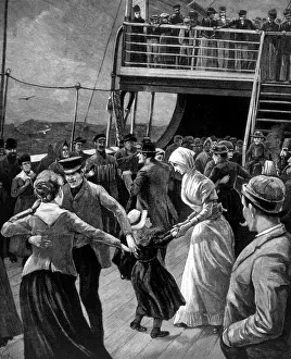 Steerage: Immigrants dancing in the steerage mid-ocean ?