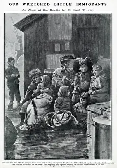 Huddling: Immigrants at the docks, London 1904