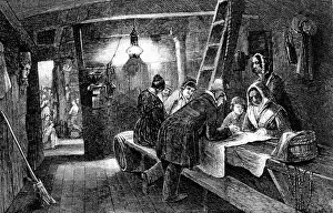 Steerage: Immigrants huddle over a map