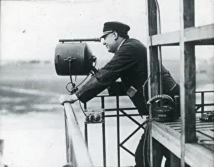 Controller: Imperial Airways Traffic Controller on balcony at Croydon