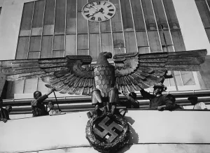 Totem: Imperial Eagle with swastika in Nuremberg, 1933