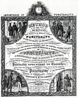 Respectable: Importance of Punctuality, Victorian morality print