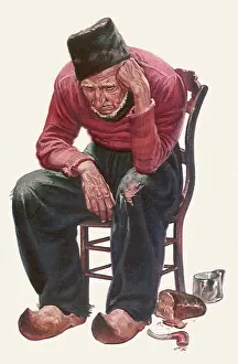 Impoverished: Impoverished and Solemn Dutch Man