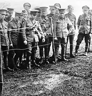 Billericay: Impression in the ground of a Commander falling