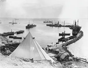 Improvised: Improvised harbour at Gallipoli WWI