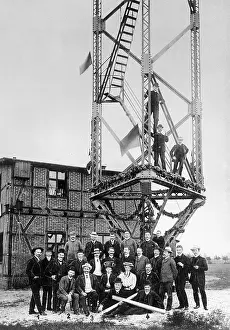 Transmitter: Inauguration of the first pylon of the transmitter station Nauen