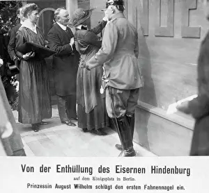 Nail: Inauguration of the Iron Hindenburg 1915