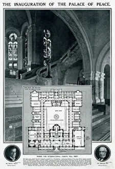 Floorplan: Inauguration of the Palace of Peace, The Hague