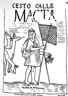 Poma: Inca boy carrying captured birds
