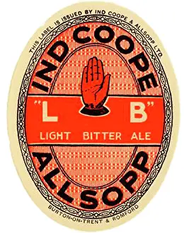 Coope: Ind Coope Allsopp Light Bitter Ale (LB)