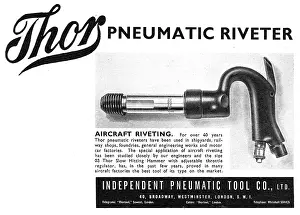 Riveter: Independent Pneumatic Tool Co: Thor Pneumatic Riveter 1939