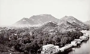 Bagh: India - Ajmere Ajmer city from the Dowlat Bagh