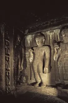 Ajanta: India. Caves of Ajanta. Buddha