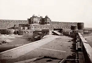 Agra: India - Fort, Agra, Delhi Gate, Samuel Bourne, 1860s