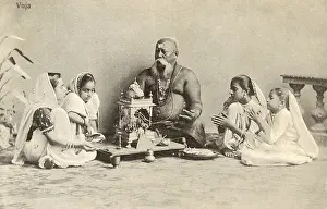 Devotees: India - Indian Guru and young devotees
