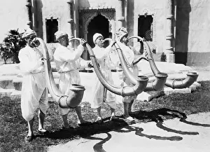Blower: Indian alphorn blowers, 1927