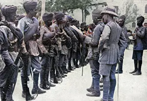 Rollcall: Indian army roll-call before starting for the Front