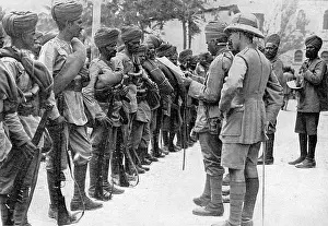 Rollcall: Indian army roll-call before starting for the Front