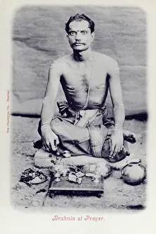 Piercing: Indian Brahmin at prayer