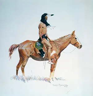 Cheyenne: Indian Brave on Horseback
