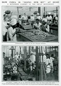 Overseer: Indian factory workers making munitions, 1915