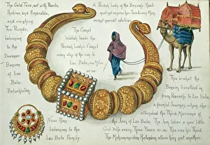 Tore: Indian gold tore and nose ring c.1912