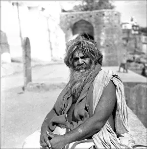 Ganges: Indian Holy Man at Varanasi - River Ganges